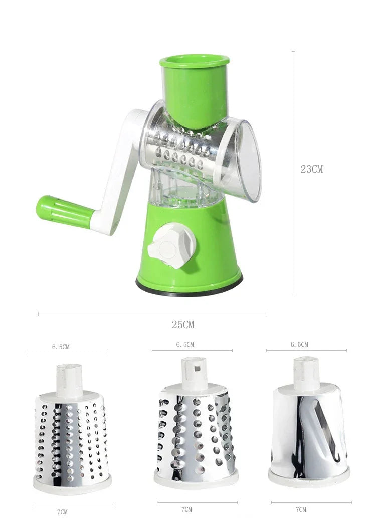 Multi-function 3 in 1 Drum Vegetable Cutter Slicer